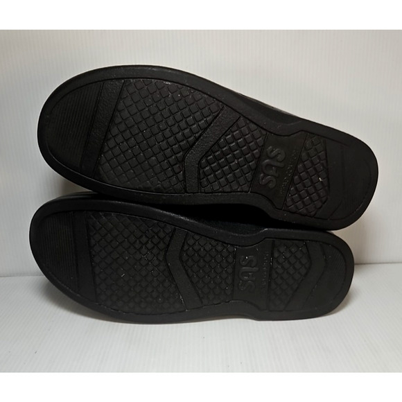 SAS BLACK LEATHER 2STRAP TRIPAD COMFORT LADIES 10 W SHOES - Picture 5 of 7